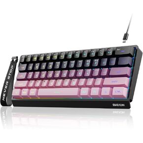 SEUNKWANG F61 60% Gaming Keyboard Wired, RGB Backlit Membrane Keyboard with PBT Keycaps, Compact Design, Lanyard Wired Keyboard for Mac/Win (Red, Wired) in Saudi Arabia