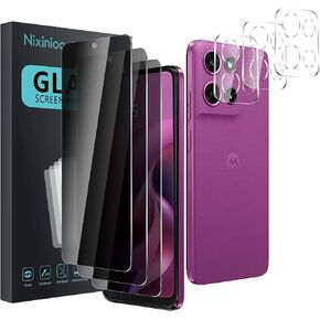 3 Pack Privacy Screen Protector for Motorola Moto G 5G 2026 / Moto G Play 2026 With 3 Pack Camera Lens Protector, Anti Spy Tempered Glass Film, 9H Hardness, Black Protector, Anti-Scratch, Bubble Free in Saudi Arabia