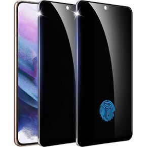【2+1 Pack】 Designed for Samsung Galaxy S21 Privacy Screen Protector【Support Fingerprint Unlock】 9H Tempered Glass,AntiSpy Film Compatible with Samsung S21 5G in Saudi Arabia