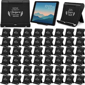 Qunclay 48 Pcs Employee Appreciation Gift Bulk Desktop Cell Phone Stand Holder for Desk Motivational Tablet Stand Thank You Gift for Staff Employee Coworkers Team Office Nurse Teachers (Black) in Saudi Arabia