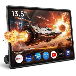 AINAVI 13.5 inch Car TV Headrest Monitor for Cars Back Seat Rear Entertainment System, Support Phone Wireless Mirror Link Touch Screen,with WiFi/Bluetooth/HDMI/USB/SD Card/Video Player (2G+32G(1*PC)) in Saudi Arabia