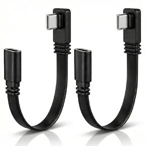 USB C 90 Degree Adapter 4Inch/10CM USB C Right Angle Adapter, 66W Fast Charging USBC 90 Degree Adapters 20Gbps Data Transfer, Support for All Mobile Phones (2 Pack) in Saudi Arabia
