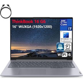 Lenovo ThinkBook 16 G6 16" FHD+ Laptop Computer, 13th Gen Intel 14-Core i7-13700H, 32GB DDR5 RAM, 1TB PCIe SSD, WiFi 6, Bluetooth 5.2, Backlight Keyboard, Fingerprint Reader, Windows 11 Pro, Tilsiy in Saudi Arabia