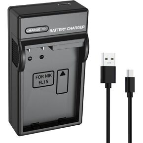 EN-EL15 Battery Charger for Nikon D7500, D7200, D7100, D7000, D850, D750, D500, D810a, D810, D800e, D800, D610, D600 & More Camera with USB C Cable in Saudi Arabia