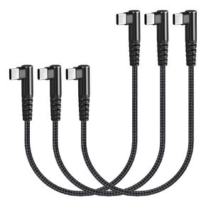كابل USB C إلى USB C 100 وات 1 قدم 90 درجة شحن سريع نايلون مضفر 3 عبوات in Kuwait