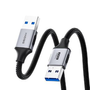 Hagibis USB to USB Cable, 10Gbps Data Transfer 60W Fast Charging USB 3.2 A to A Male to Male Cable for Computer, PC, Laptop, Cooler, DVD Player, Hard Drive Enclosures, Set Up Box (6.6FT) in Saudi Arabia
