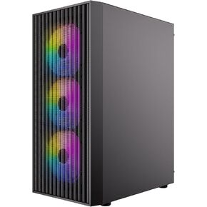 Antec AX27 RGB Elite ATX Mid-Tower Gaming PC Case - Black - 4 RGB Fans in Saudi Arabia