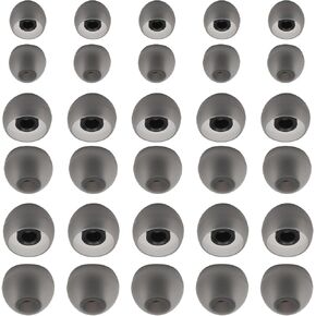 Silicone Earbud Replacement Tips, 15 Pairs Include S/M/L, Gray in Saudi Arabia