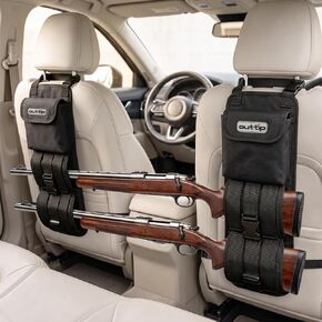 Seat Back Gun Rack (A Pair), Heavy Duty Back Seat Gun Holder for Truck, 600D Oxford Cloth Hunting Rifle Holder with Adjustable Straps and Buckle, Automotive Rifle Rack Hunting Accessories in Saudi Arabia
