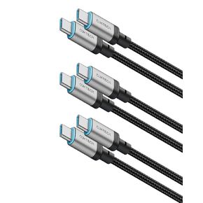 CUKTECH 240W USB C to USB C Cable(4.9ft, 3 Pack), 6A PD 3.1 Fast Charging, Durable Braided Type C Charger Cord for MacBook Pro/Air/Neo, iPhone 17/16/15 Pro Max, iPad Pro/Air, Samsung S26/S25 Ultra in Saudi Arabia