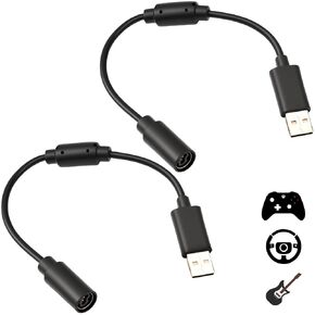 2 Pack USB Breakaway Cable for Logitech G920 G923 G27 G29 for Xbox 360 Controllers Guitar Hero for Rocksmith Real Tone Cable Adapter Driving Force Thrustmaster Ferrari 458 Spider Racing Wheel Cord in Saudi Arabia