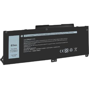 RJ40G 63Wh Laptop Battery Replacement for Dell Latitude 15 5520 Latitude 14 5420 Precision 15 3560 Series M033W 01K2CF 075X16 WY9DX P137G P137G001 P104F P104F001 0WK3F1 0M3KCN 15.2V 3941mAh Notebook. in Kuwait