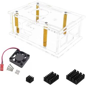 Acrylic Case for 3B Development Board Enclosure Shells Accurate Opening Ports with Fan Heat Sink Acrylic Case in Saudi Arabia