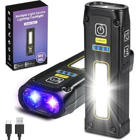 DARKBEAM UV Flashlight 365+395nm Blacklight Flat EDC Flashlights Woods Lamp in Saudi Arabia