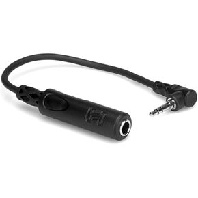 HOSA MHE-100.5 1/4" TRS to Right Angle 3.5 mm TRS Headphone Adaptor Cable, 6 Inch (Pack of 2) in Kuwait