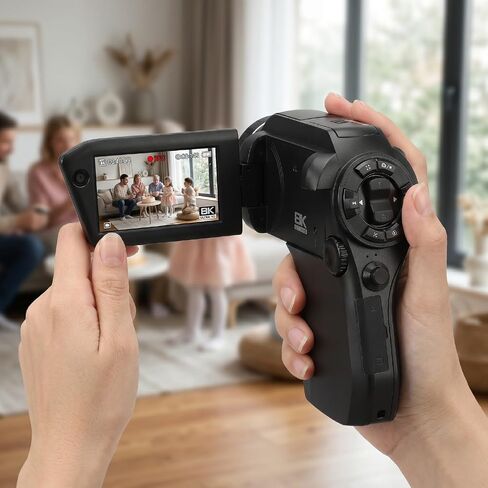 XUMIUZIY 8K Video Camera with Dual Lens and Rotatable Screen for Vlogging in Saudi Arabia