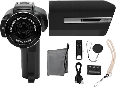 XUMIUZIY 8K Video Camera with Dual Lens and Rotatable Screen for Vlogging in Saudi Arabia