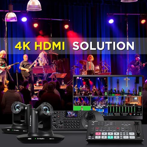FoMaKo PTZ Camera HDMI, AI Auto-Tracking Gen 3, 20x Optical Zoom,for Religious Ceremonies and Church Activities Live Streaming and Live Production(FMK20SDIX3+M1+KC600) in Saudi Arabia