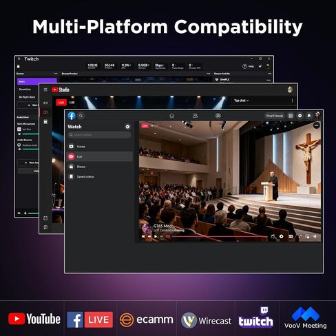 FoMaKo PTZ Camera HDMI, AI Auto-Tracking Gen 3, 20x Optical Zoom,for Religious Ceremonies and Church Activities Live Streaming and Live Production(FMK20SDIX3+M1+KC600) in Saudi Arabia