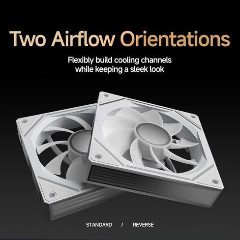 Ocypus Gamma F12 UNI ARGB 120mm Reverse PC Case Fans,1-Cable Setup,WH-3PCS in Saudi Arabia