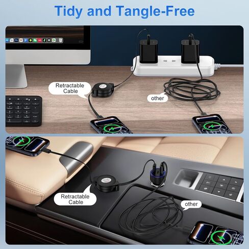 Retractable USB C Cable 3FT, Fast Samsung USB C to C Car Charger Cord 20W in Saudi Arabia