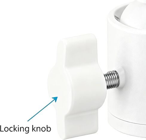 2-Pack White CCTV Security Mounting Bracket with 360° Rotatable Ball Head, 1/4" Screw Pole Column Mount Compatible with Arlo/Eufy/Ring/Wyze/Oculus Sensor, SLR Cameras/Tripods/Light Brackets in Saudi Arabia