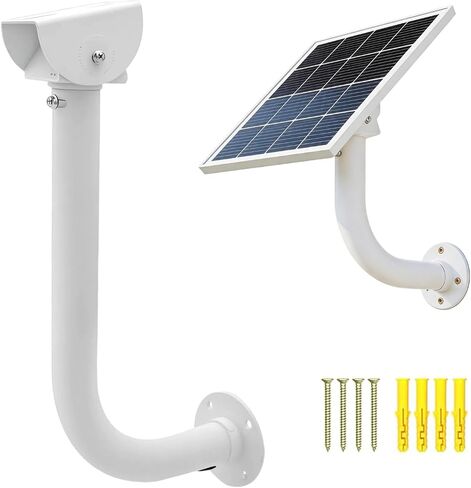 Universal Solar Panel Wall Mount Bracket, Compatible with Ring, Arlo, Eufy, Wyze, Reolink and More, 15.7 in L-Shape Arm with Adjustable Multi-Angle Tilt Head in Saudi Arabia