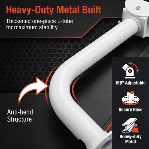 Universal Solar Panel Wall Mount Bracket, Compatible with Ring, Arlo, Eufy, Wyze, Reolink and More, 15.7 in L-Shape Arm with Adjustable Multi-Angle Tilt Head in Saudi Arabia