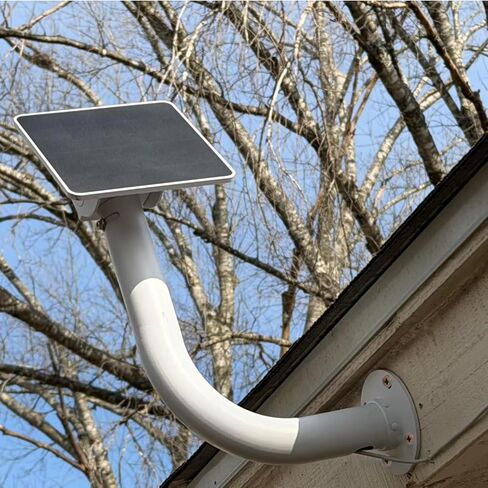 Universal Solar Panel Wall Mount Bracket, Compatible with Ring, Arlo, Eufy, Wyze, Reolink and More, 15.7 in L-Shape Arm with Adjustable Multi-Angle Tilt Head in Saudi Arabia