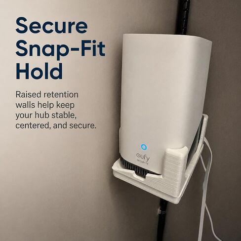 SplashNColor Wall Mount for Eufy Security HomeBase 3 – Space-Saving Vertical Bracket | No-Drill Option Available | Secure Fit Shelf with Cable Management | Home Security Hub Organizer in Saudi Arabia