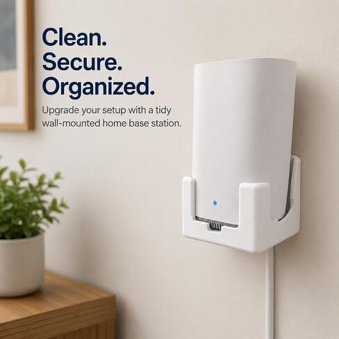 SplashNColor Wall Mount for Eufy Security HomeBase 3 – Space-Saving Vertical Bracket | No-Drill Option Available | Secure Fit Shelf with Cable Management | Home Security Hub Organizer in Saudi Arabia
