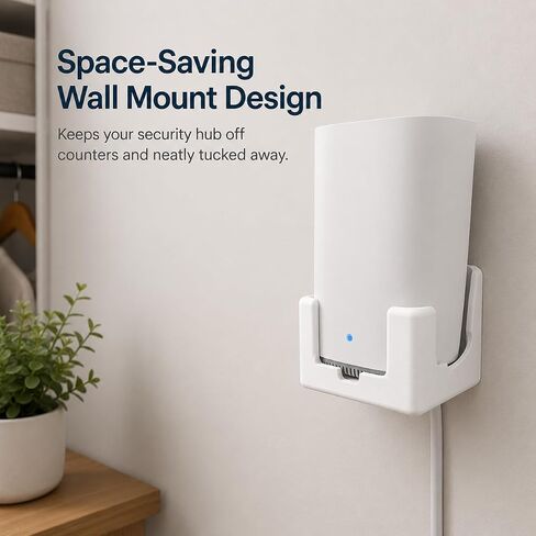 SplashNColor Wall Mount for Eufy Security HomeBase 3 – Space-Saving Vertical Bracket | No-Drill Option Available | Secure Fit Shelf with Cable Management | Home Security Hub Organizer in Saudi Arabia