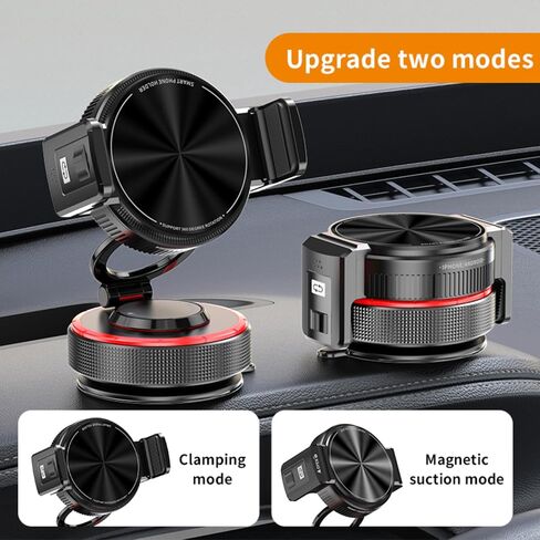 2026 Upgraded Vacuum Magnetic Mobile Phone Holder Cars for Magsafe Car Mount, Elastic Double Clamp and Magnetic Dual Mode, Mobile Phone Holder for iPhone17 Pro Max 16 15 14 13 12 & Samsun in Saudi Arabia