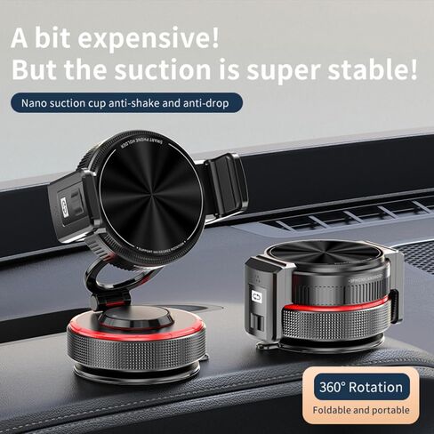 2026 Upgraded Vacuum Magnetic Mobile Phone Holder Cars for Magsafe Car Mount, Elastic Double Clamp and Magnetic Dual Mode, Mobile Phone Holder for iPhone17 Pro Max 16 15 14 13 12 & Samsun in Saudi Arabia