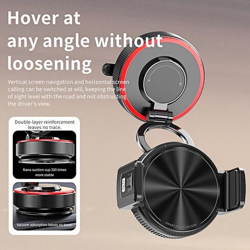 2026 Upgraded Vacuum Magnetic Mobile Phone Holder Cars for Magsafe Car Mount, Elastic Double Clamp and Magnetic Dual Mode, Mobile Phone Holder for iPhone17 Pro Max 16 15 14 13 12 & Samsun in Saudi Arabia