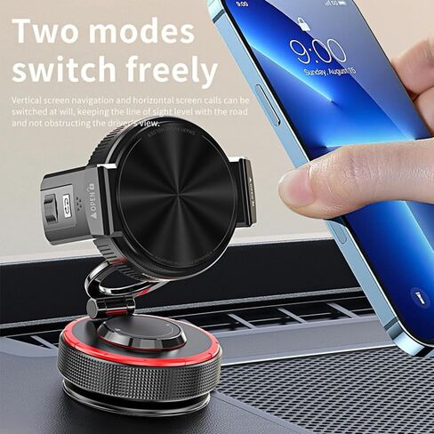 2026 Upgraded Vacuum Magnetic Mobile Phone Holder Cars for Magsafe Car Mount, Elastic Double Clamp and Magnetic Dual Mode, Mobile Phone Holder for iPhone17 Pro Max 16 15 14 13 12 & Samsun in Saudi Arabia