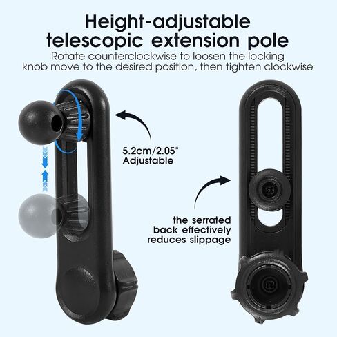Universal Car Vent Phone Holder Mount with Extension Arm: [360° Rotation & Adjustable Length] for Optimal Viewing Angle, Fits Most Phones with Case in Saudi Arabia