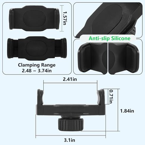 Universal Car Vent Phone Holder Mount with Extension Arm: [360° Rotation & Adjustable Length] for Optimal Viewing Angle, Fits Most Phones with Case in Saudi Arabia