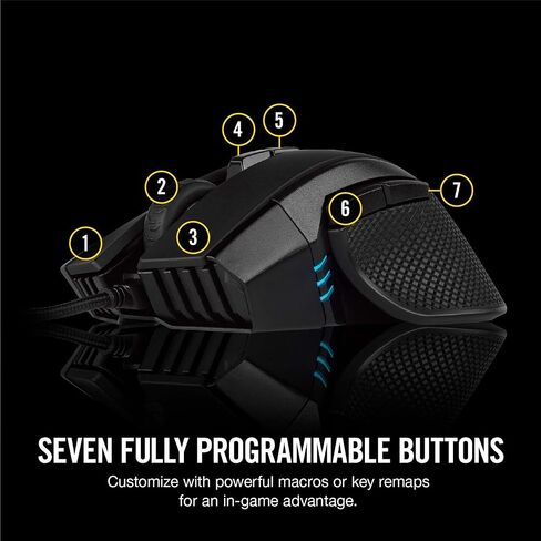 CORSAIR IRONCLAW RGB - FPS and MOBA Gaming Mouse - 18,000 DPI Optical Sensor - Backlit RGB LED, Black (Renewed) in Saudi Arabia
