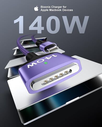 140W MagSafe 3 Cable 6.6ft, Mac Charging Cable for Apple MacBook Pro/Air in Saudi Arabia