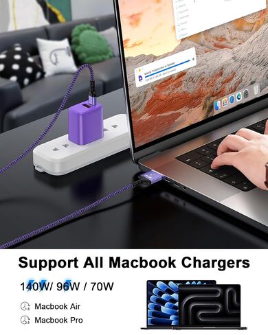 140W MagSafe 3 Cable 6.6ft, Mac Charging Cable for Apple MacBook Pro/Air in Saudi Arabia