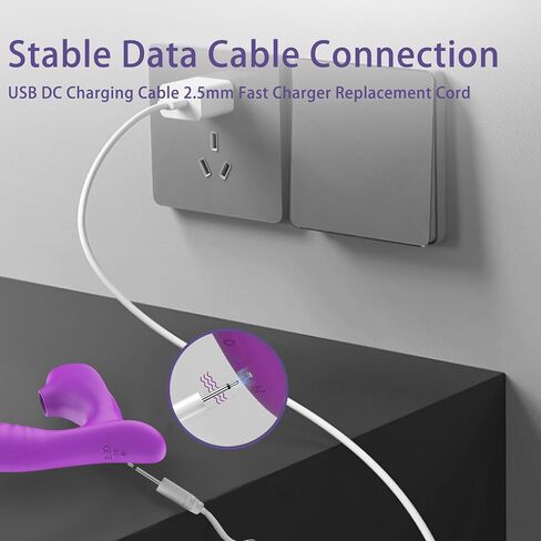 2 Pack Vibrator Charger USB to DC 2.5mm Fast Charging Cable Wand Adult Toys Replacement Dildo Charger Cord Compatible with 2.5mm DC Port Vibrators and Sex Toy Charger in Saudi Arabia