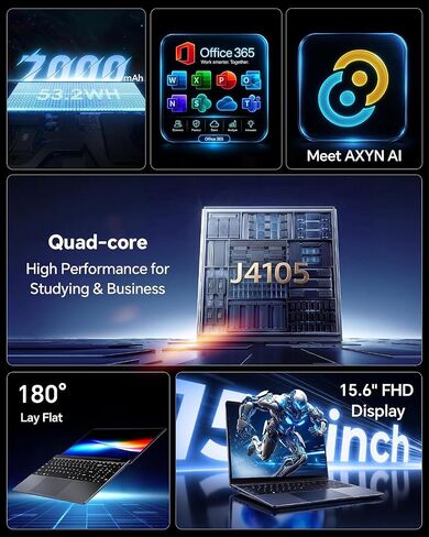 15.6'' AI Laptop with Office 365, 12GB RAM 256GB SSD in Saudi Arabia