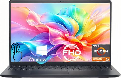Dell 15.6" FHD Touchscreen Laptop, AMD Ryzen 5 7530U Processor (6-Core, up to 4.5GHz), 16GB RAM, 512GB SSD, AMD Radeon Graphics, LDC15255-A261BLK, Win11, Black (Renewed) in Saudi Arabia