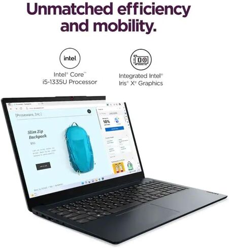 Lenovo 2026 IdeaPad 1i 15.6" FHD Laptop,with Lifetime Office,13th Gen Intel Core i5-1335U,8GB RAM, 256GB SSD,Intel Iris Xe Graphics Win 11 Pro,Wi-Fi 6,10 Hr Battery Life Abyss Blue in Saudi Arabia