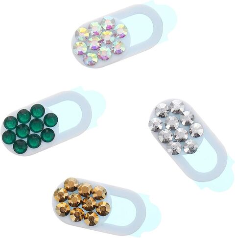 4 Pack Rhinestone Webcam Cover Slides for Laptop and Phone Privacy in Saudi Arabia