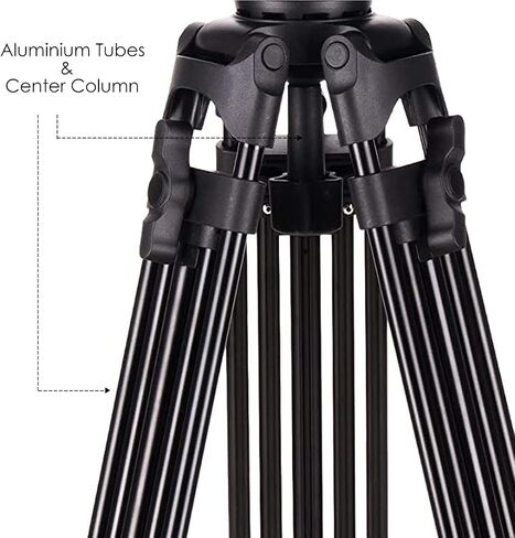 Professional Quad Tube Aluminium 72" Tripod for Sony PXW-X70 (Fluid Head) in Saudi Arabia