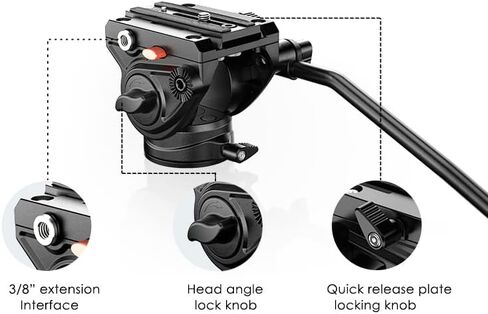 Professional Quad Tube Aluminium 72" Tripod for Sony PXW-X70 (Fluid Head) in Saudi Arabia