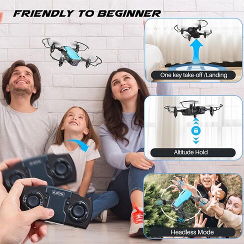 SIMREX Mini Drone with 720P Camera for Kids & Beginners - Foldable RC Quadcopter, Optical Flow Positioning, Altitude Hold, 3D Flip, 2 Batteries 20Min Flight, Safe & Easy Indoor Outdoor Flying Toy Gift (Blue) in Saudi Arabia