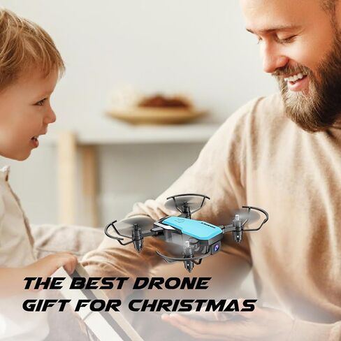 SIMREX Mini Drone with 720P Camera for Kids & Beginners - Foldable RC Quadcopter, Optical Flow Positioning, Altitude Hold, 3D Flip, 2 Batteries 20Min Flight, Safe & Easy Indoor Outdoor Flying Toy Gift (Blue) in Saudi Arabia